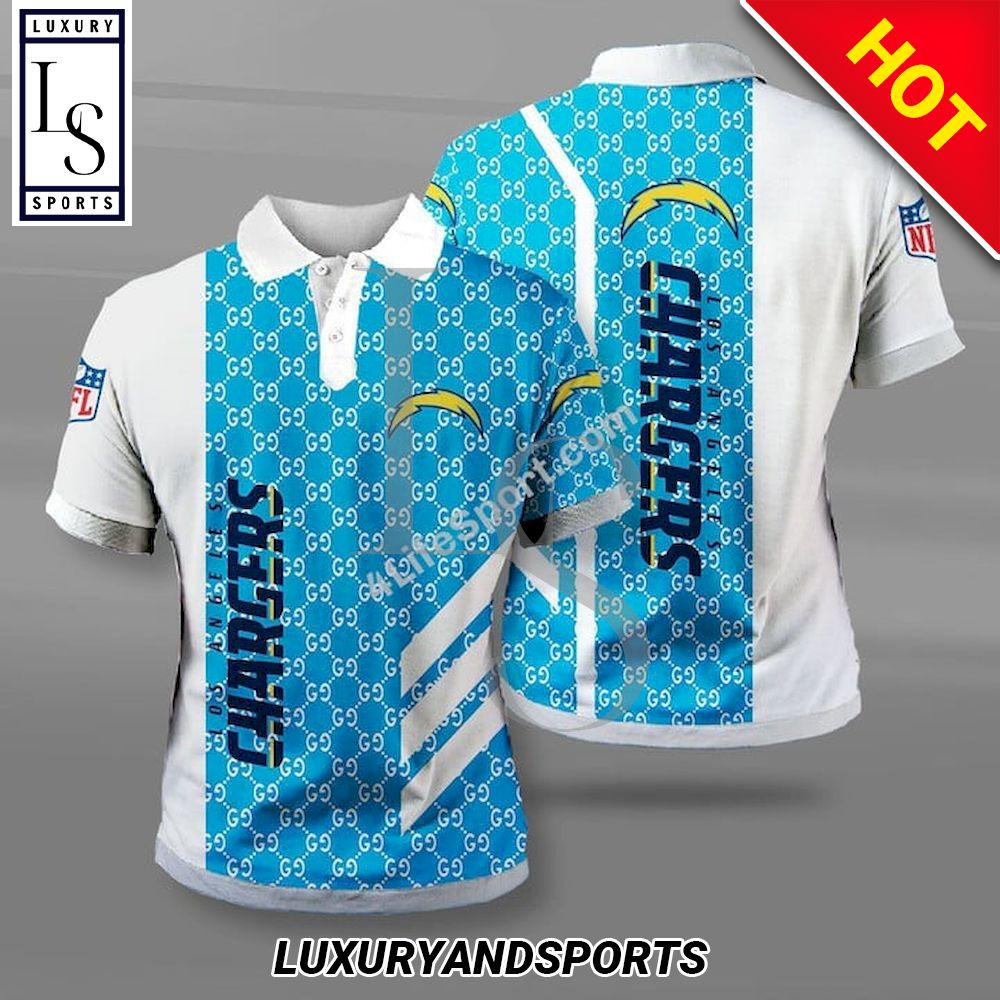 Los Angeles Chargers Gucci Luxury NFL Polo Shirt