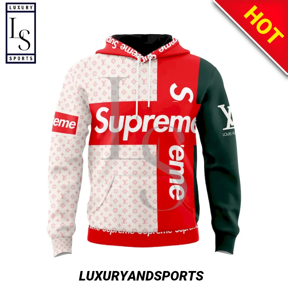 Shop Supreme X Lv Hoodie Retail