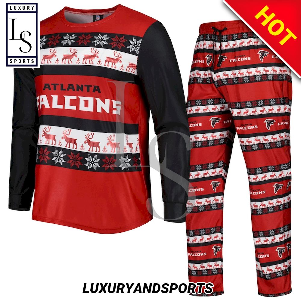 NFL Atlanta Falcons Ugly Christmas Pajama Set
