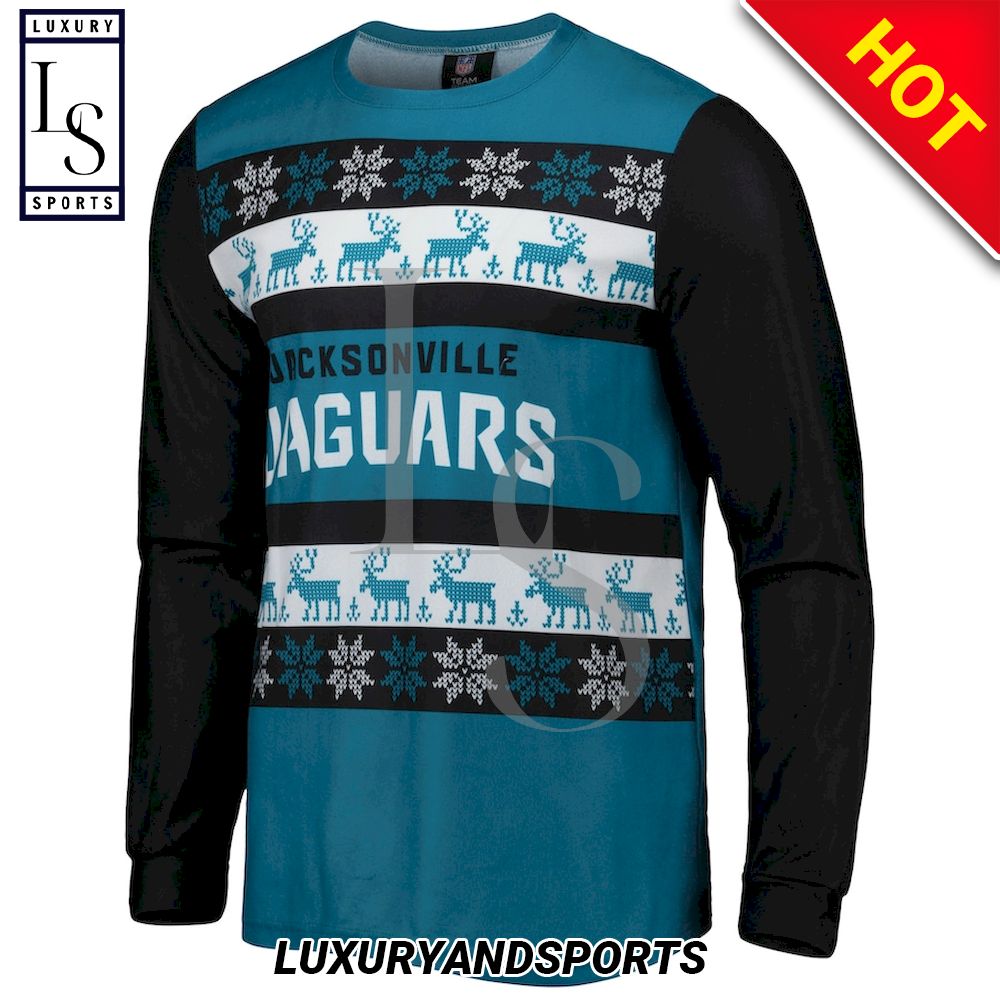NFL Jacksonville Jaguars Ugly Christmas Pajama Set