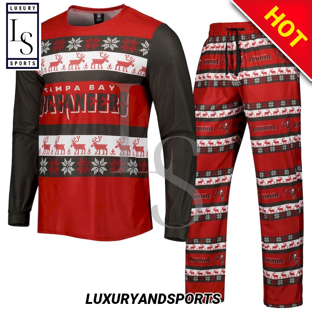 NFL Tampa Bay Buccaneers Ugly Christmas Pajama Set