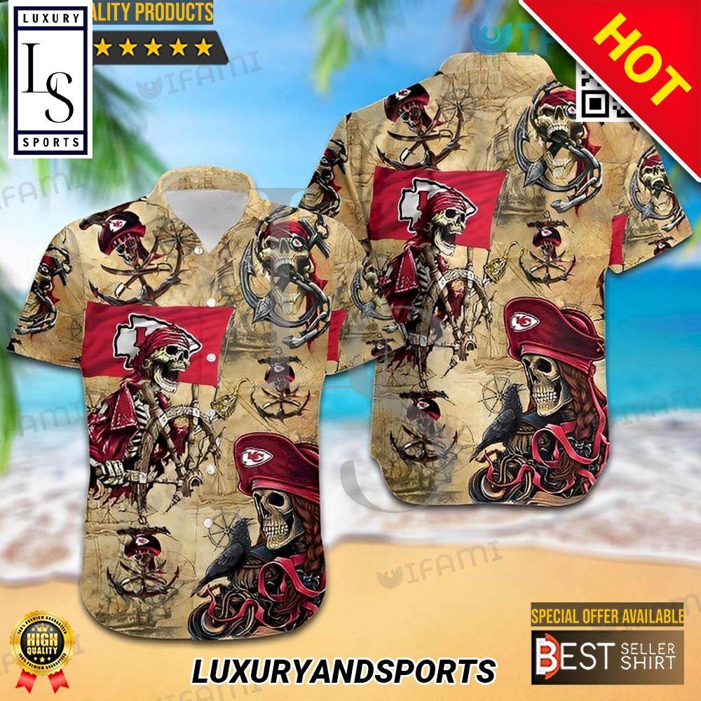 Pirate Skeleton Kansas City Chiefs Hawaiian Shirt