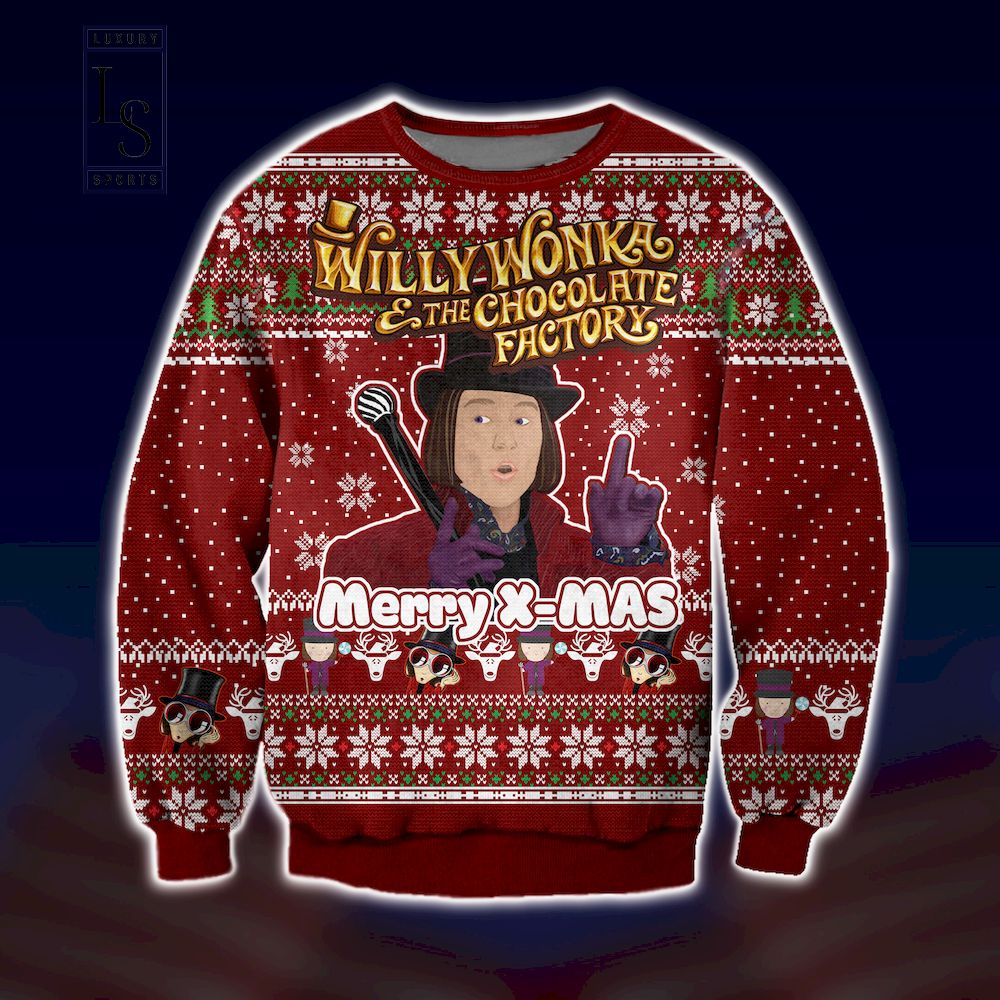 Willy Wonka and the Chocolate Factory Ugly Christmas Sweater