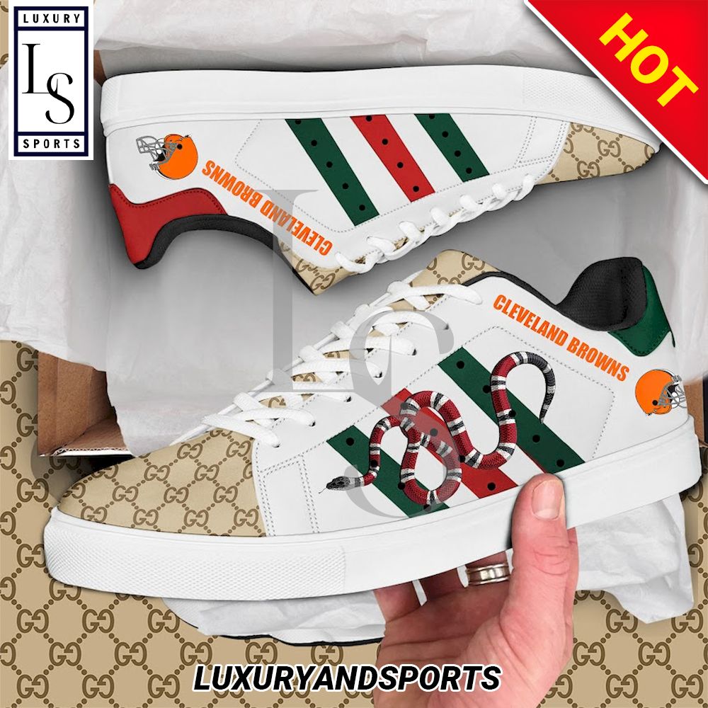Cleveland Browns Gucci Snake Stan Smith Shoes