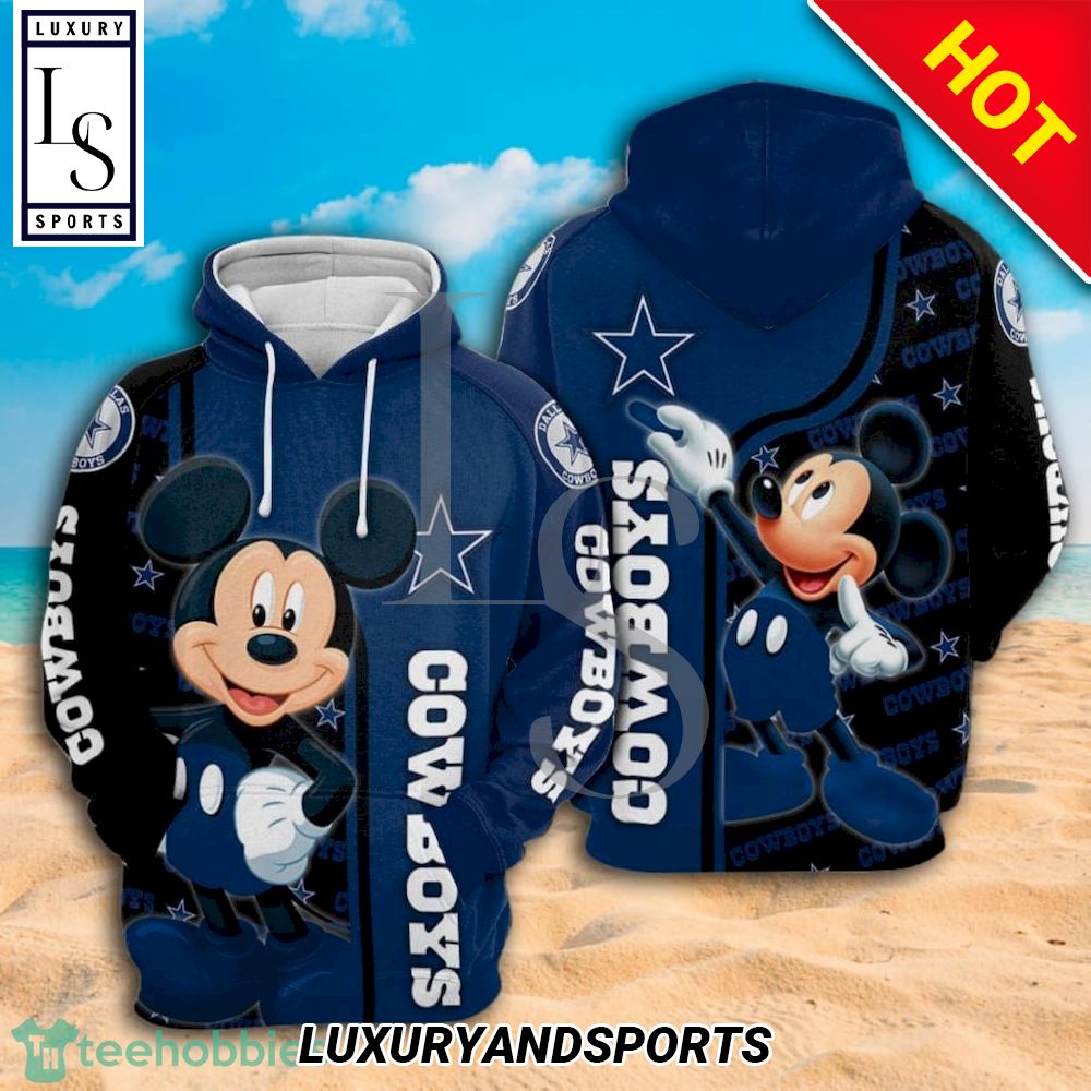 Dallas Cowboys Mickey Mouse All Ver Print D Hoodie