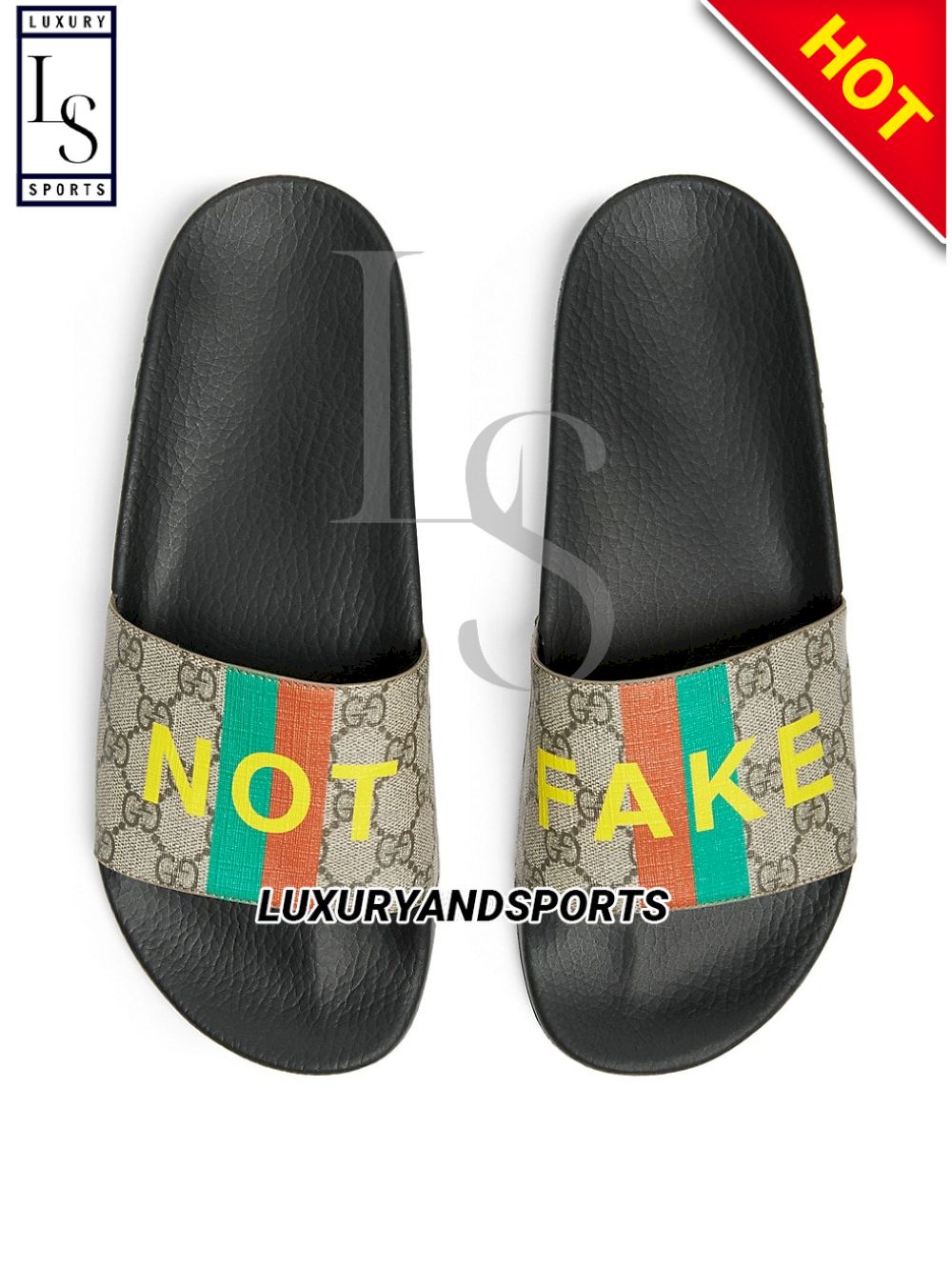 SALE] Gucci Not Fake Supreme Slide Sandals - Luxury & Sports Store