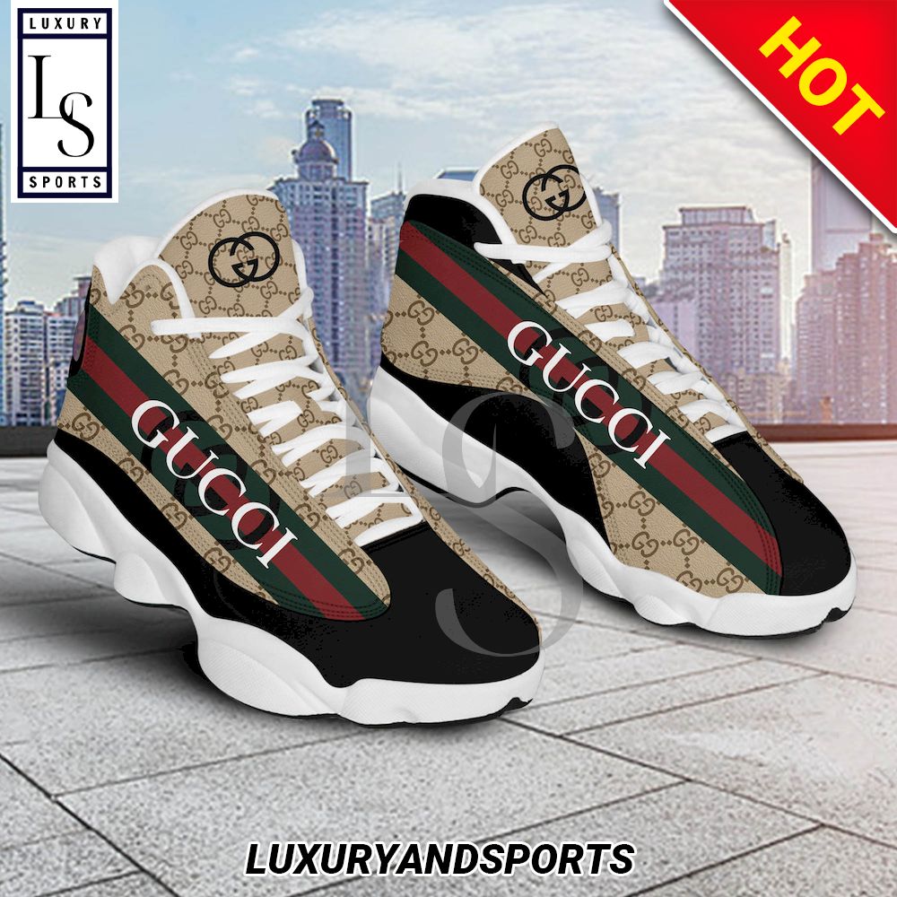 Louis Vuitton White And Brown Jordans 13 Shoes Flint - Banantees