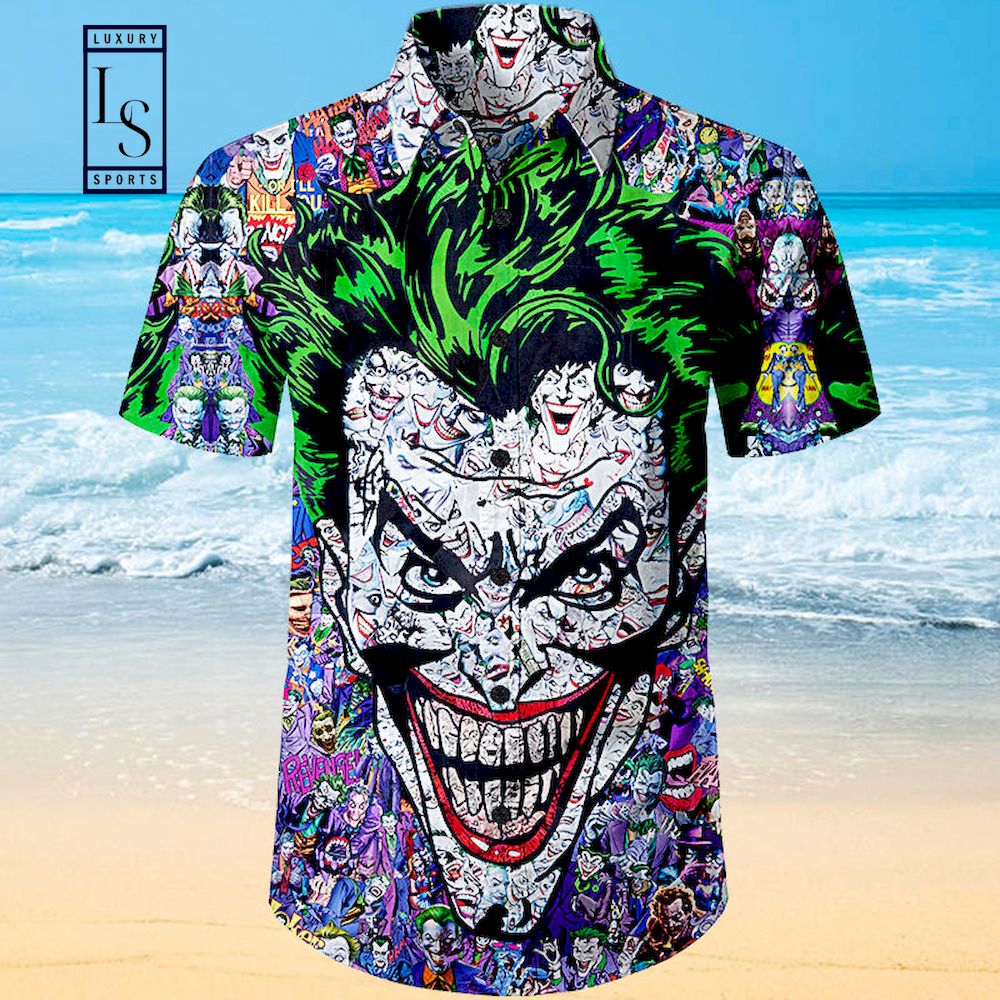 Joker Scream Face Hawaiian Shirt