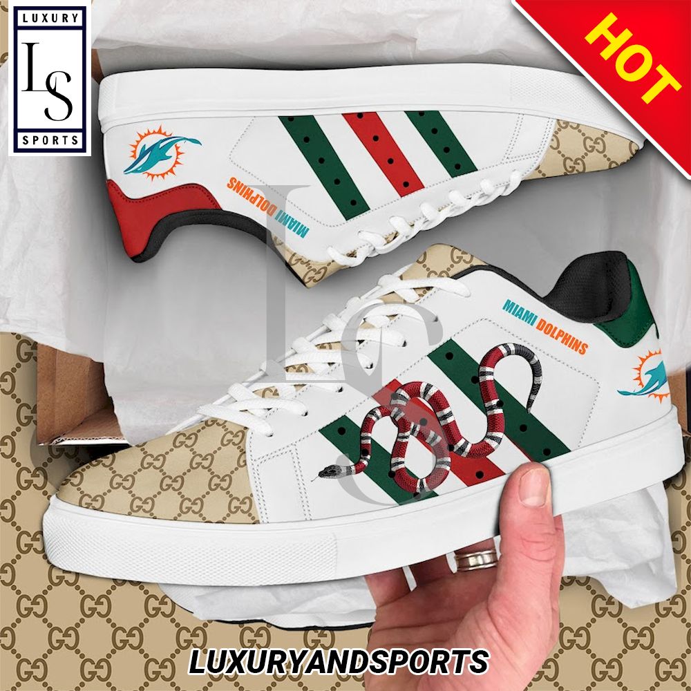 Miami Dolphins Gucci Snake Stan Smith Shoes