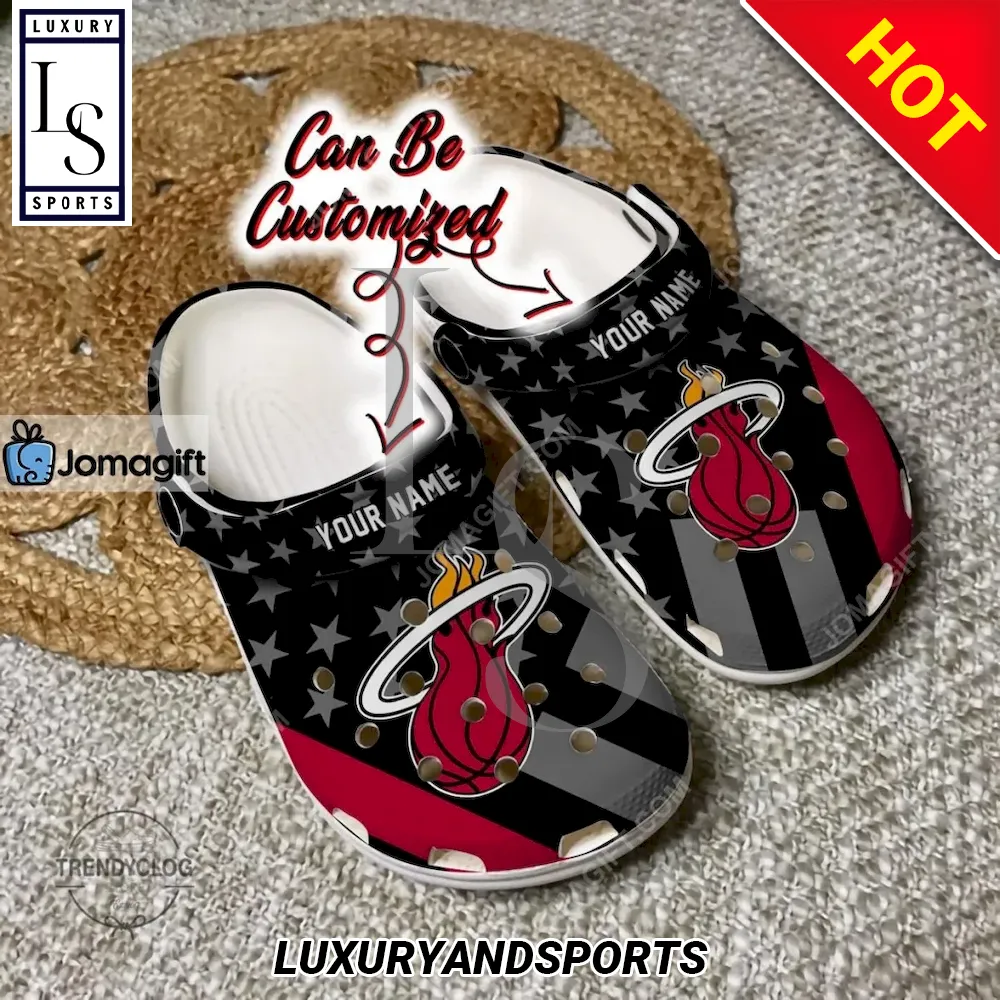 SALE] Miami Heat Star Flag Crocs Clog Shoes - Luxury & Sports Store
