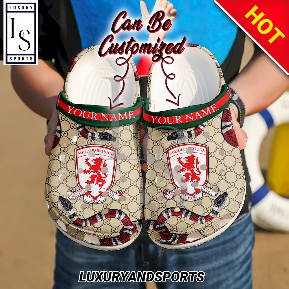 Middlesbrough FC Gucci Snake Personalized Crocband Crocs Shoes