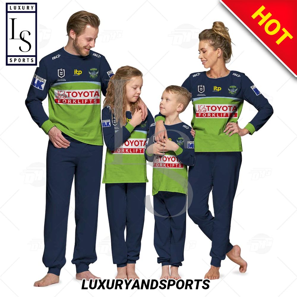 NRL Canberra Raiders Personalised Pajamas Set For Family