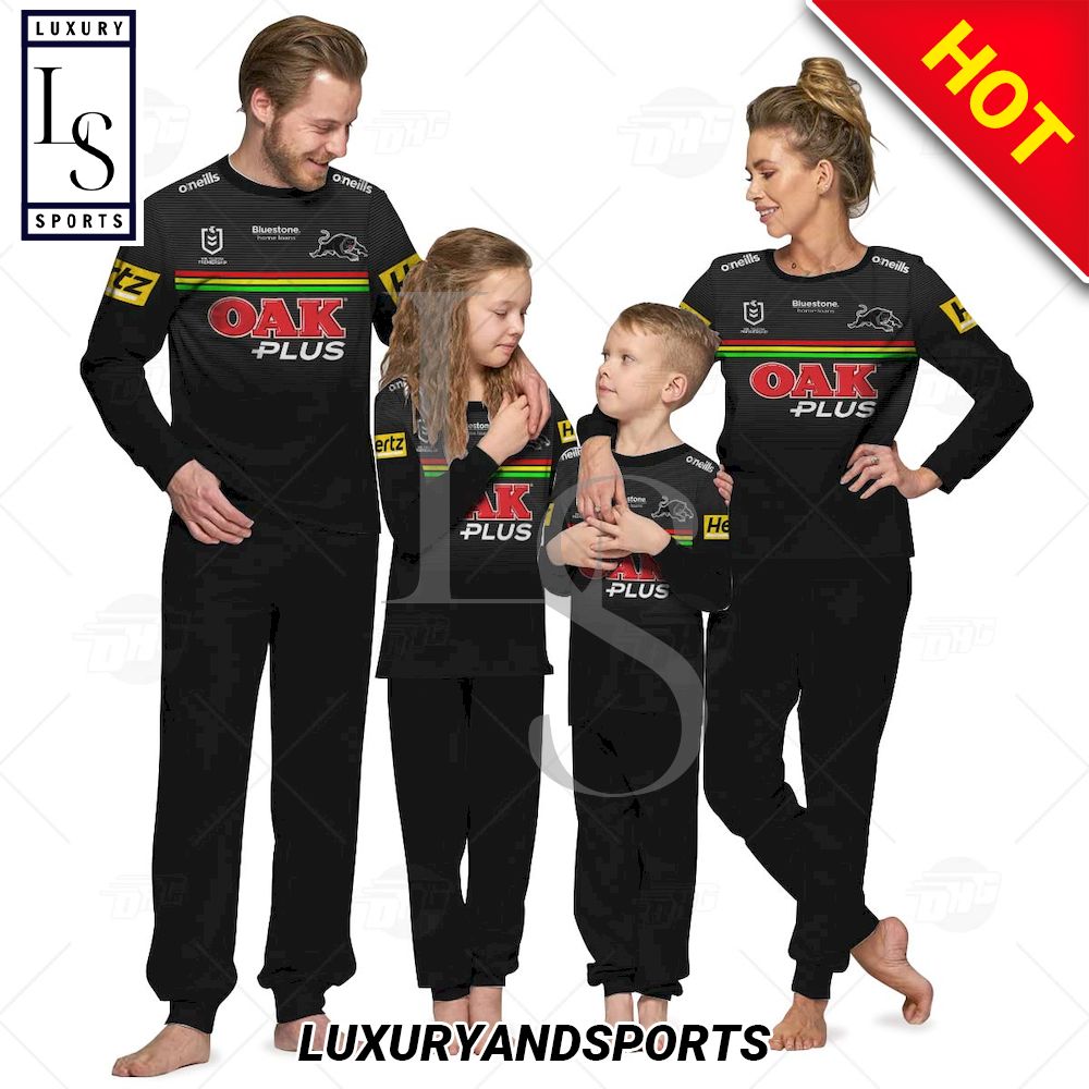 NRL Penrith Panthers Personalised Pajamas Set For Family