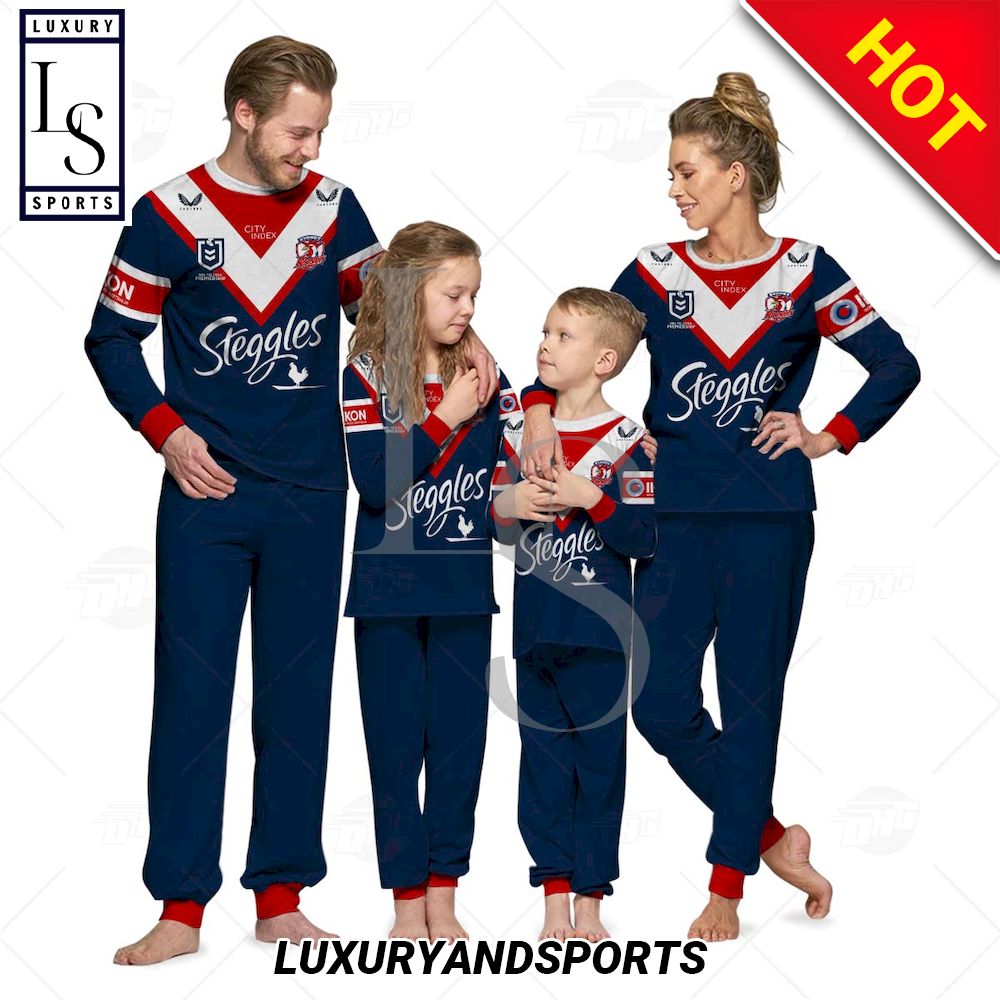 NRL Sydney Roosters Personalised Pajamas Set For Family