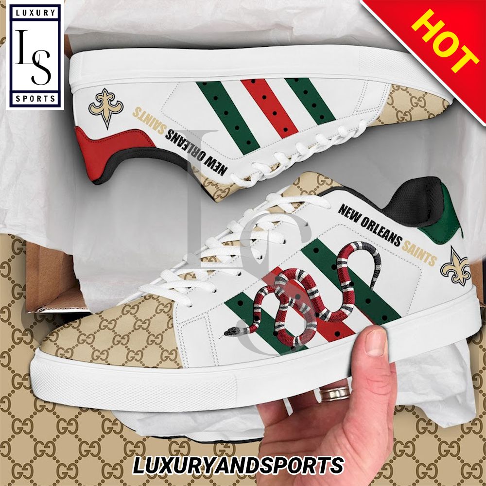 New Orleans Saints Gucci Snake Stan Smith Shoes