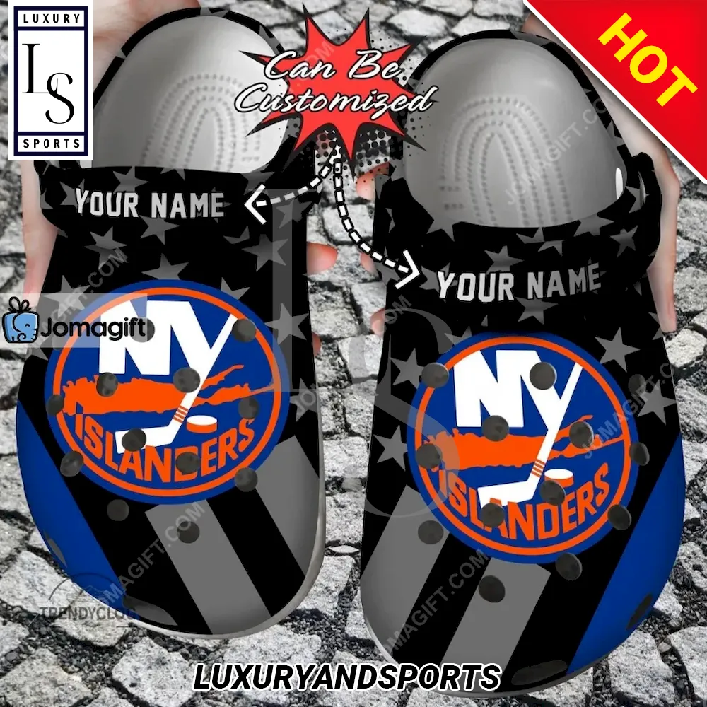 New York Islanders Star Flag Crocs Clog Shoes