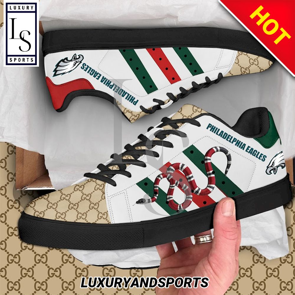 SALE] Philadelphia Eagles Gucci Snake Stan Smith Shoes - Luxury & Sports  Store