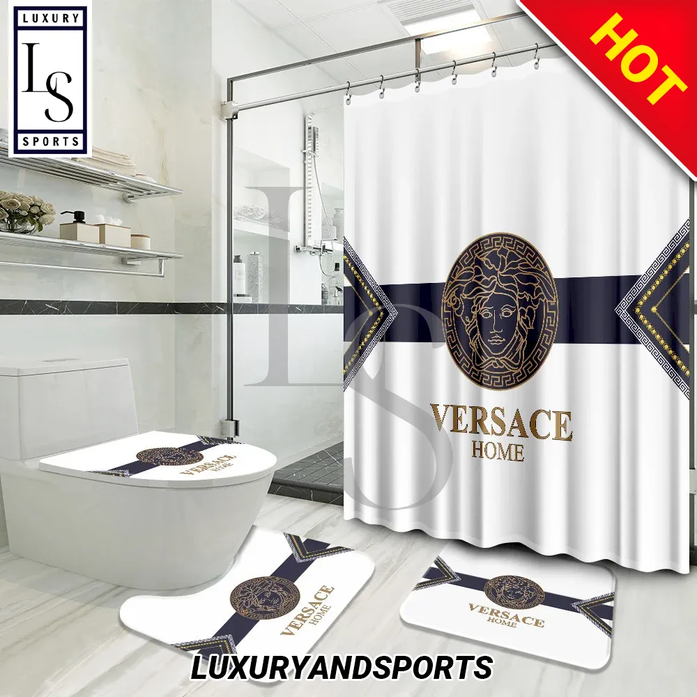 Schots leeg zelfstandig naamwoord SALE] Versace Fashion Luxury Brand Shower Curtain Set - Luxury & Sports  Store