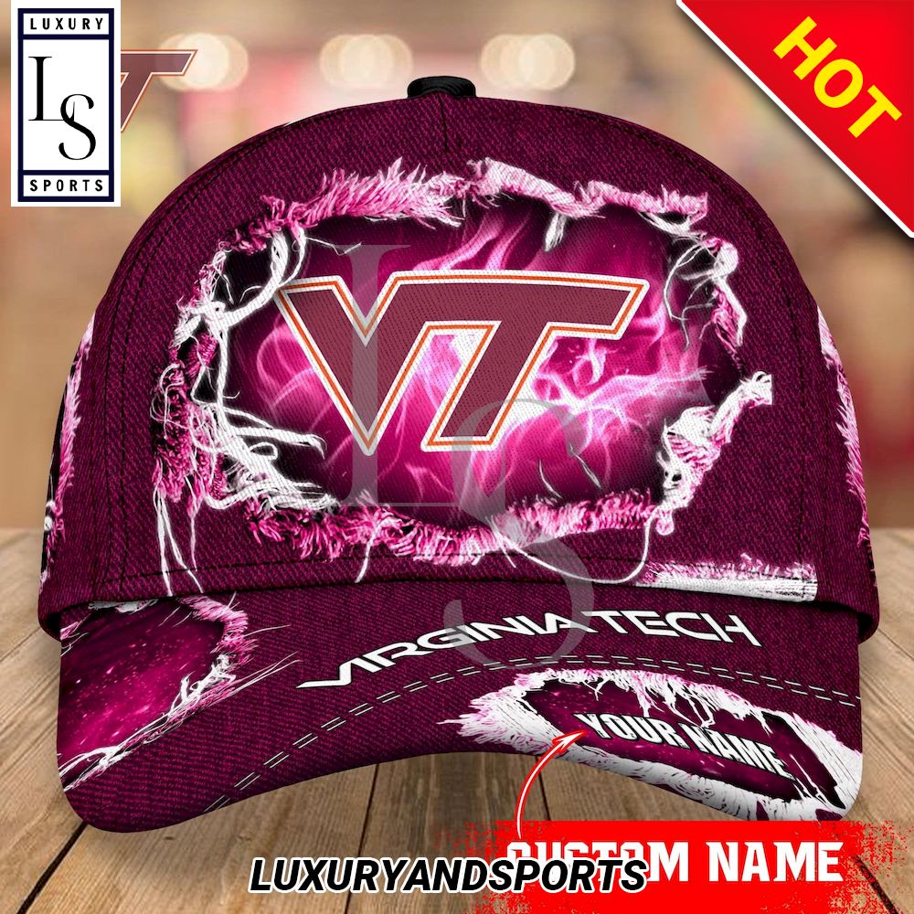 Virginia Tech Hokies Custom Name Baseball Cap