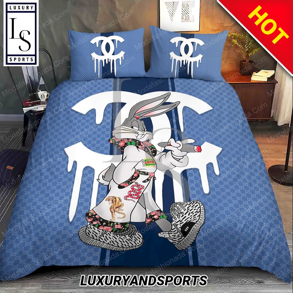 Louis Vuitton Supreme Rabbit Luxury Brand Bedding Set Bedspread