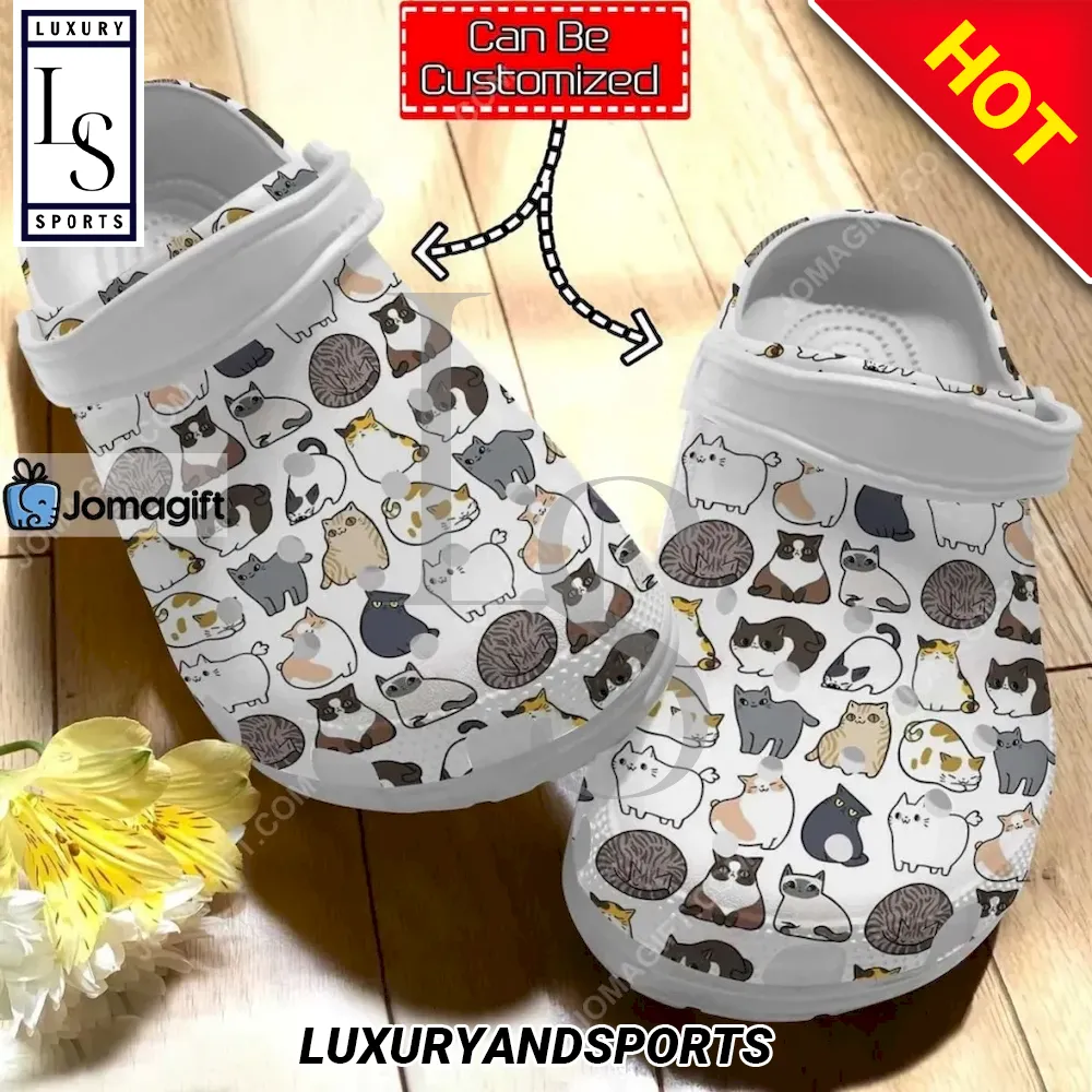 Custom Name Lovely Cats Pattern Crocs Shoes