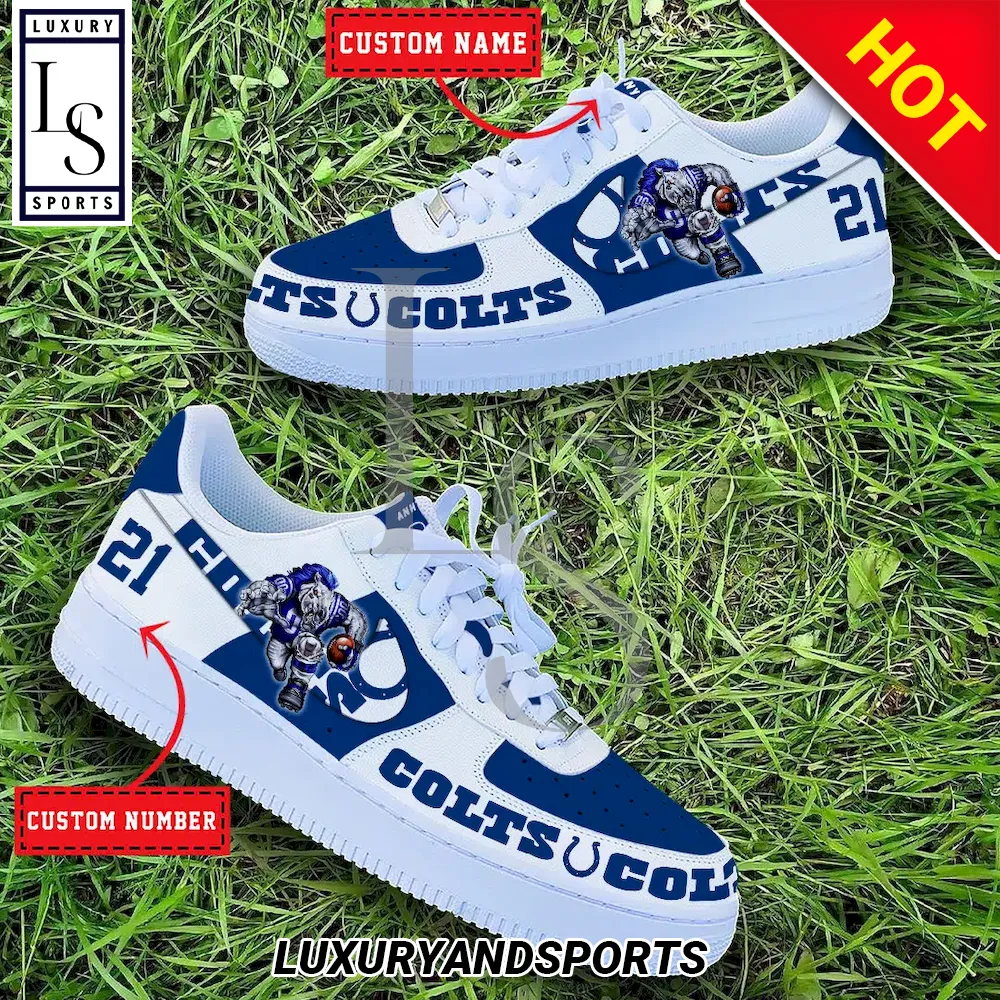 NFL Indianapolis Colts Mascot Personalized Air Force Shoes