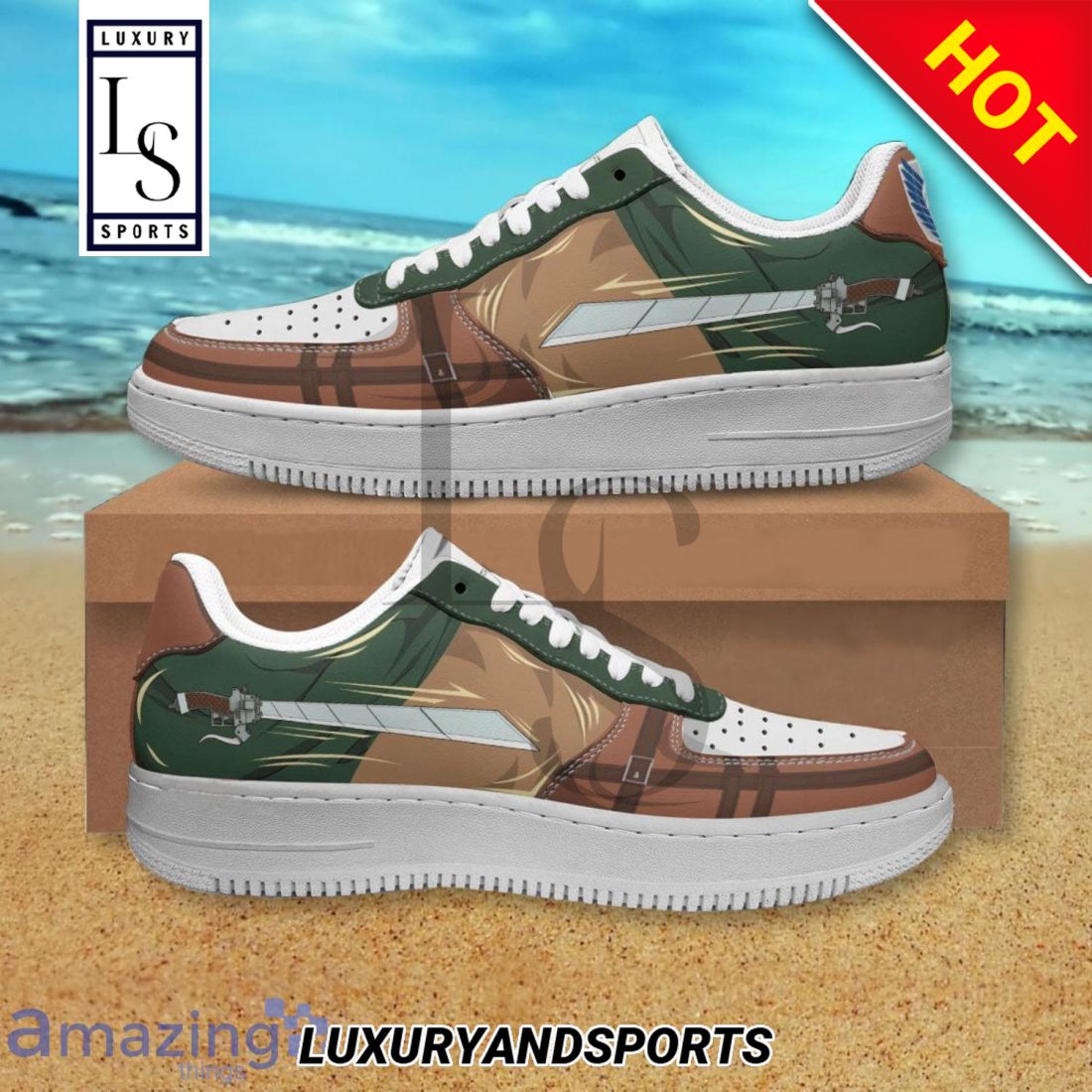 Attack On Titan NFL Air Force Shoes