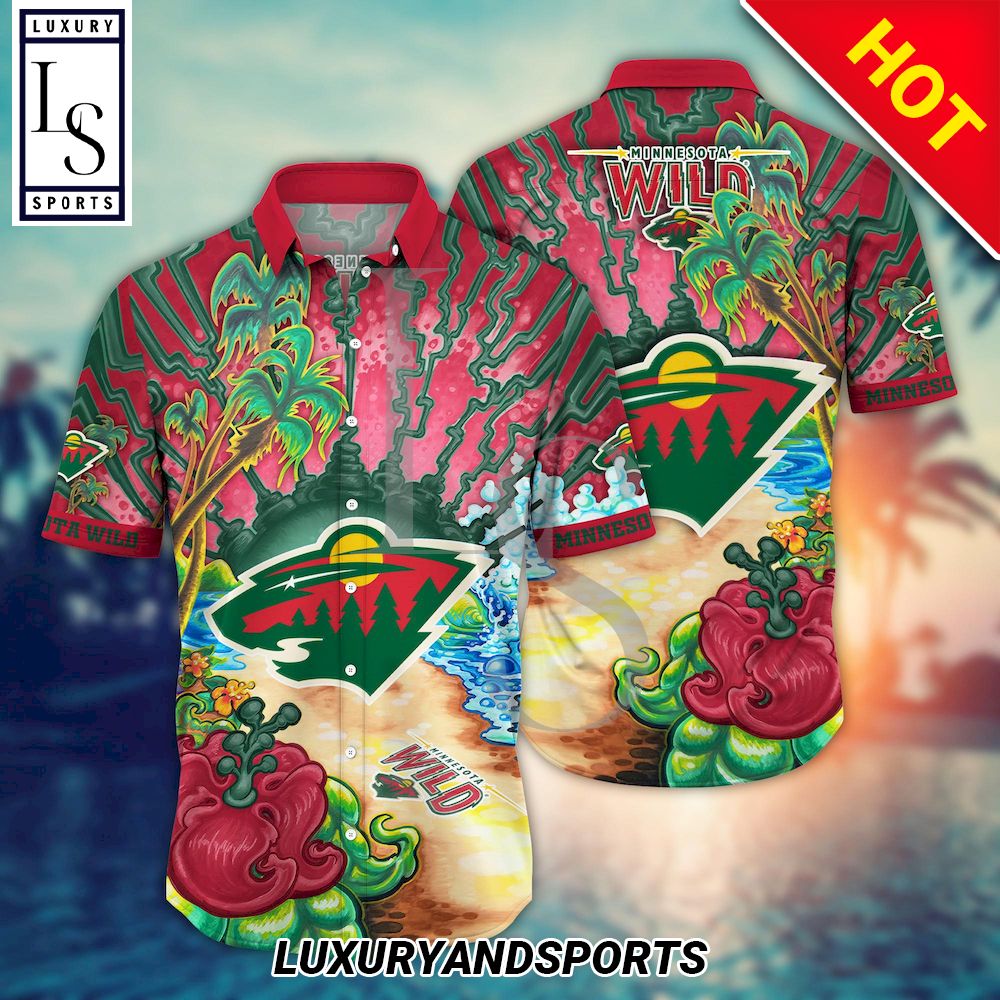 Minnesota Wild Aloha Island Hawaii Shirt