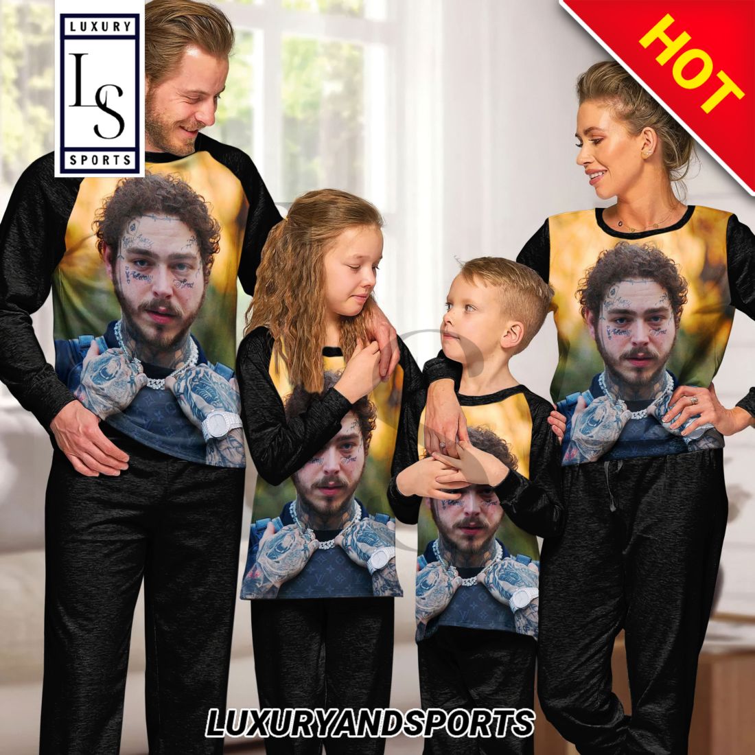 Post Malone Pyjamas Set For Family