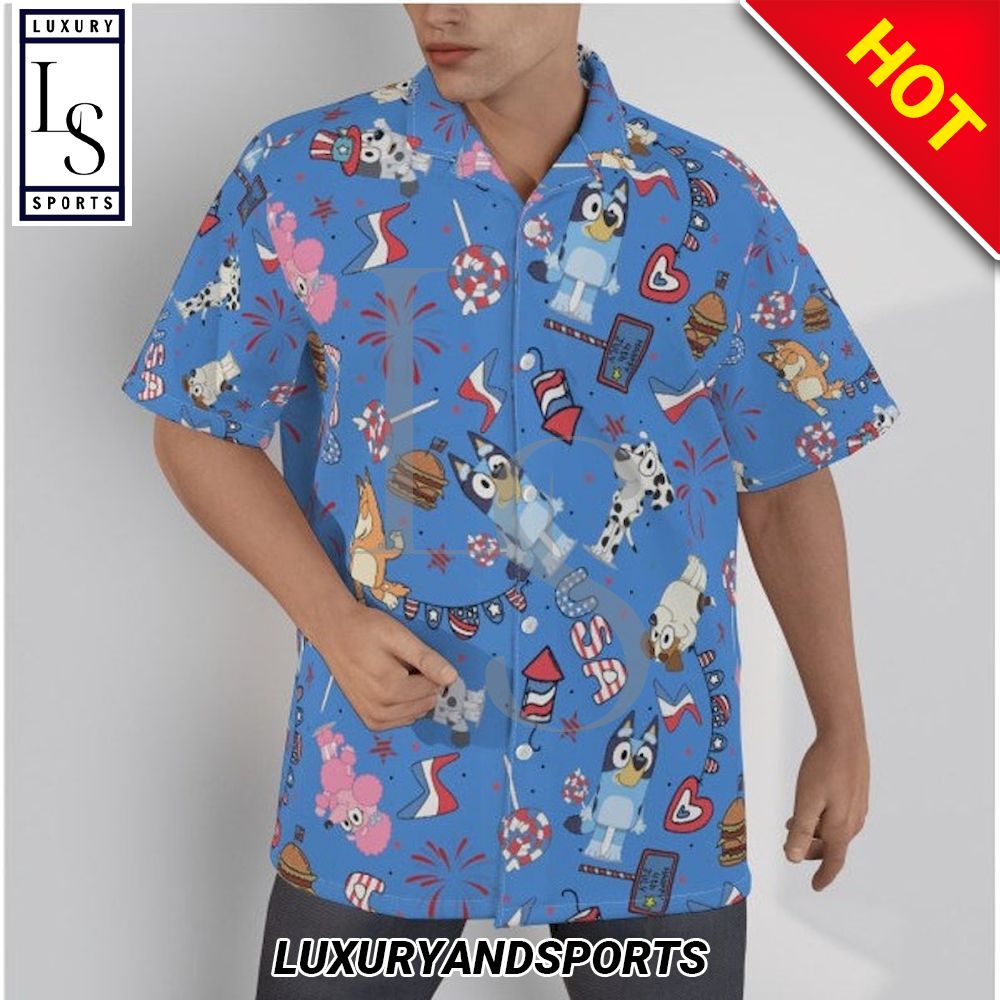 Bluey th Of July Hawaiian Shirt