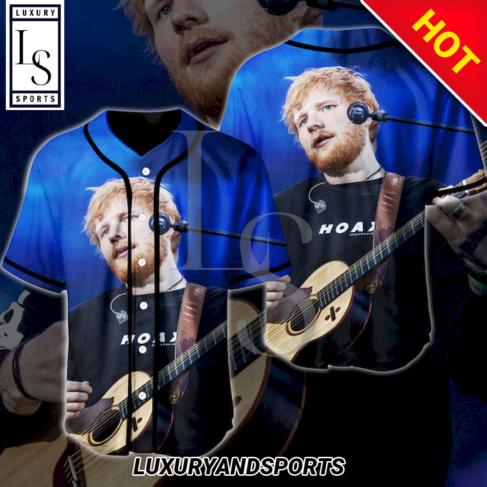 Ed Sheeran Tour Concert Celebrity Baseball Jersey