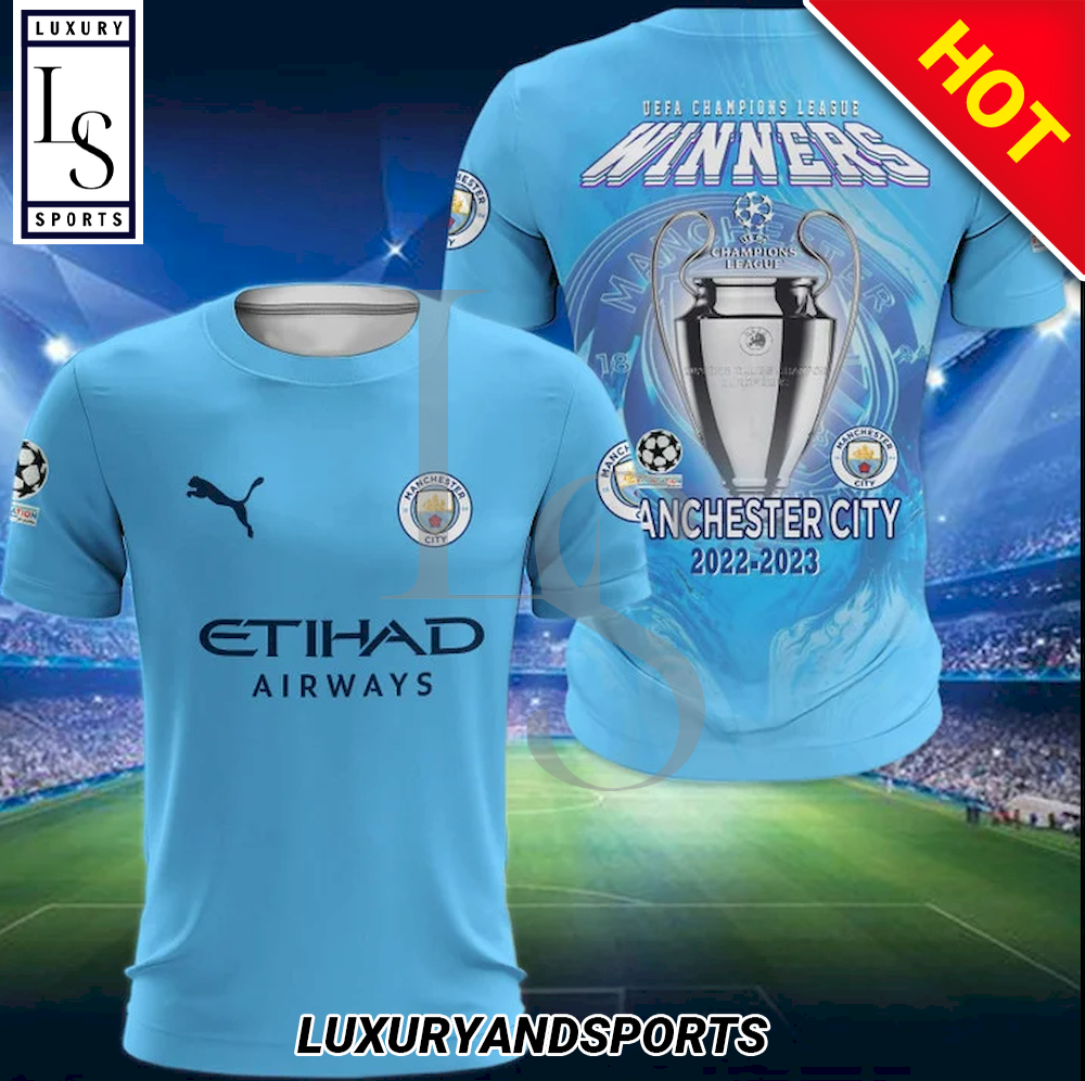 Manchester City UCL Champions D Tee