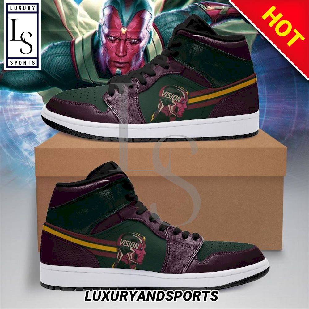 Marvel Avengers Vision Air Jordan High Top Sneaker