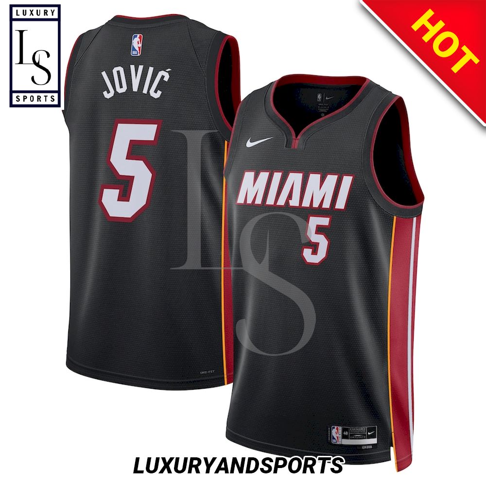 Miami Heat Nikola Jovic Nike City NBA Finals Basketball Jersey