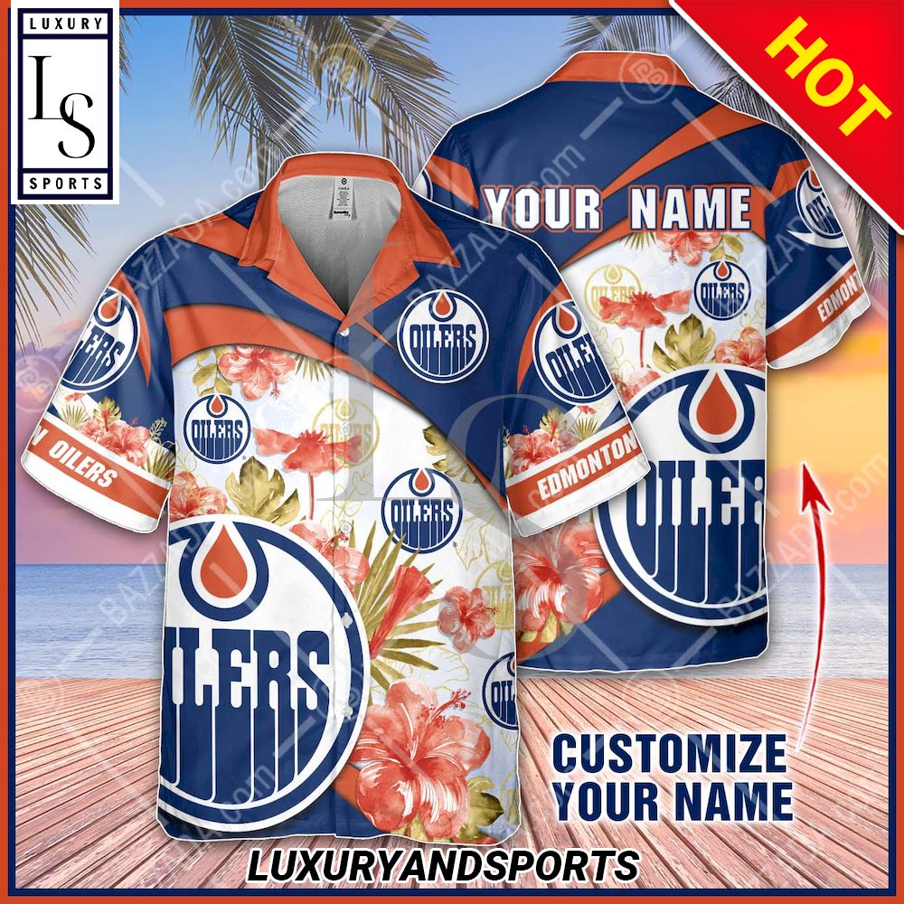 Edmonton Oilers NHL Hawaiian Shirt Custom Sea Breeze Aloha Shirt