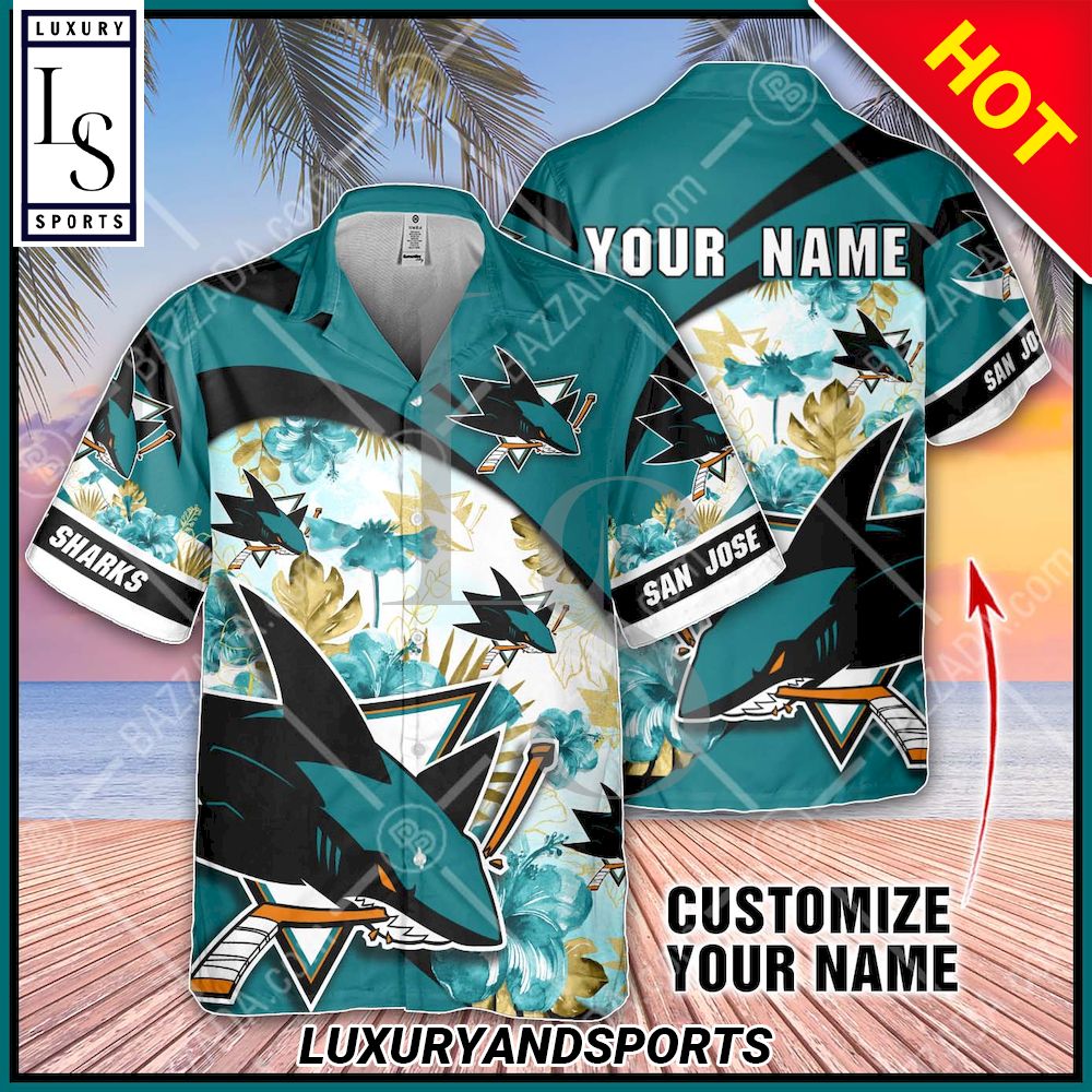 San Jose Sharks Hawaiian Shirt Floral For Men And Women