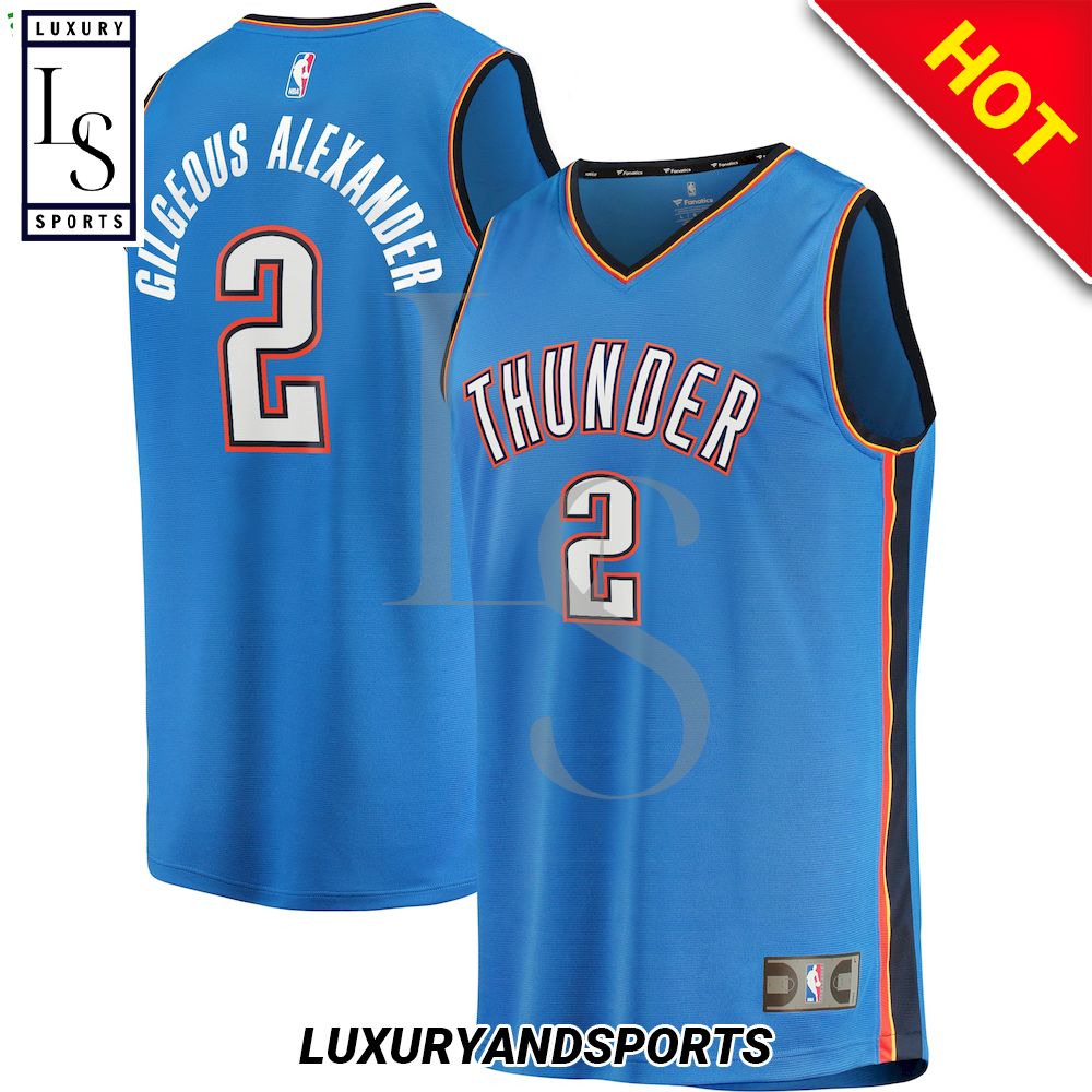 Shai Gilgeous Alexander Oklahoma City Thunder Fast Break Player Basketball Jersey