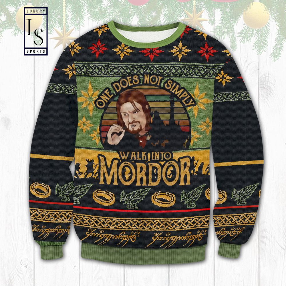 Lord of the Ring Walk Into Mordor Ugly Christmas Sweater