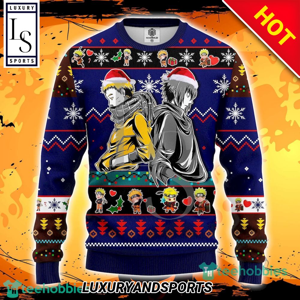 Naruto Sasuke Blue Amazing Ugly Christmas Sweater