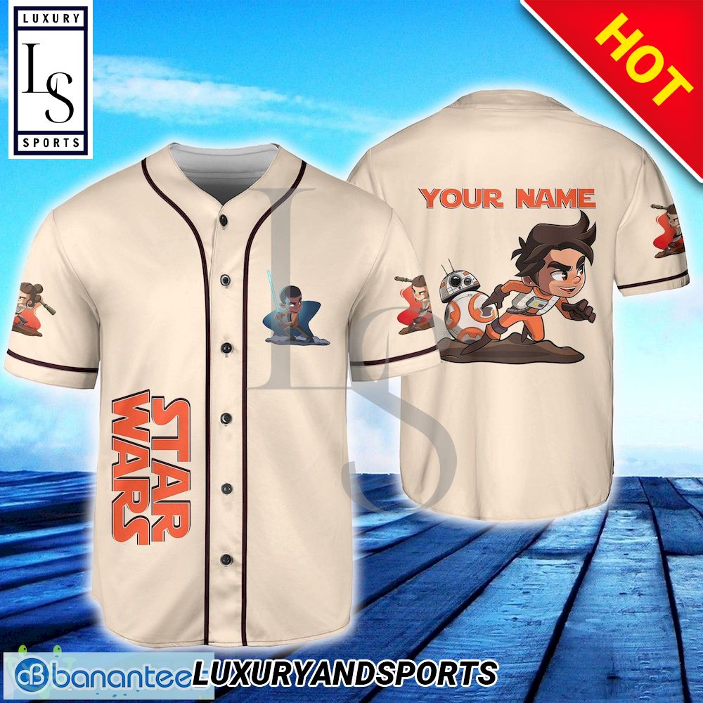 Star Wars Cute Chibi Style Custom Name Baseball Jersey