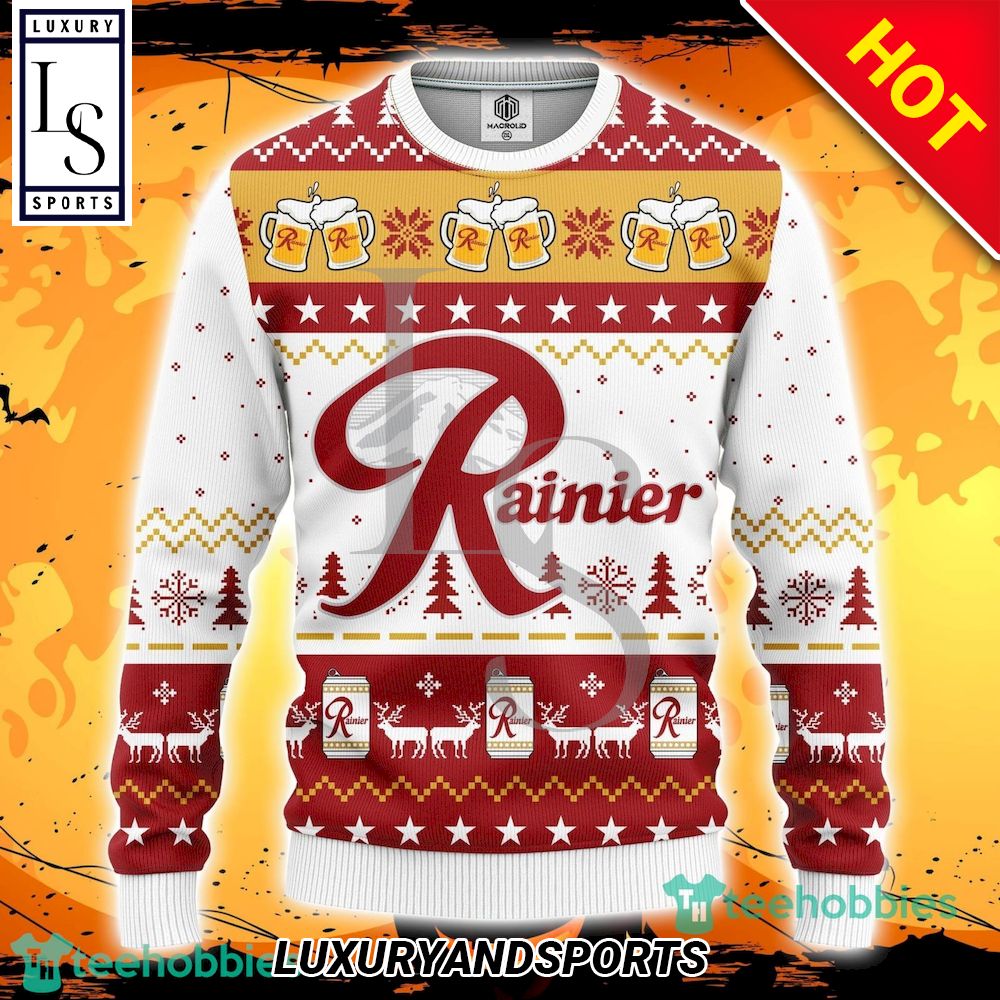 Rainier Beer Ugly Christmas Sweater Amazing Gift Men And Women Christmas Gift