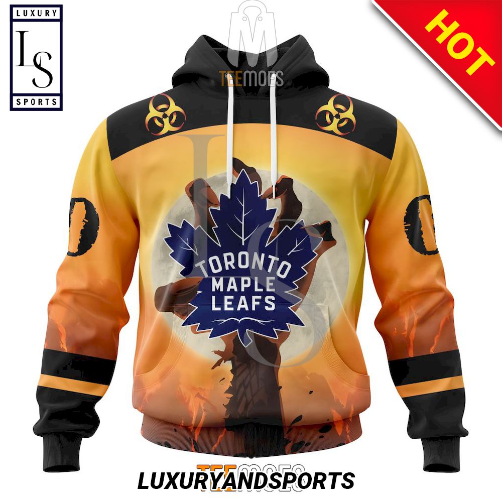 Toronto Maple Leafs Held By Zombie In Halloween Personalized Hoodie