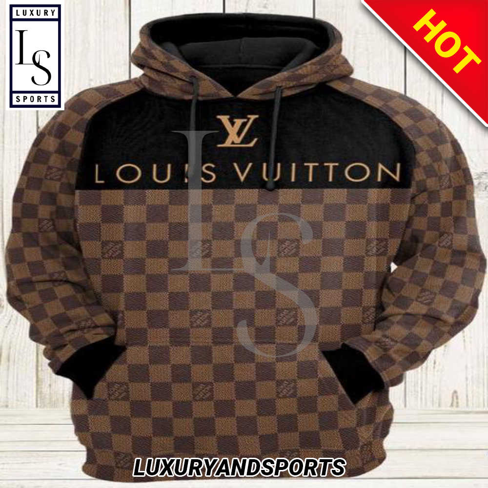 SALE] Louis Vuitton Brown Fashion Luxury Brand Premium Hoodie - Luxury &  Sports Store