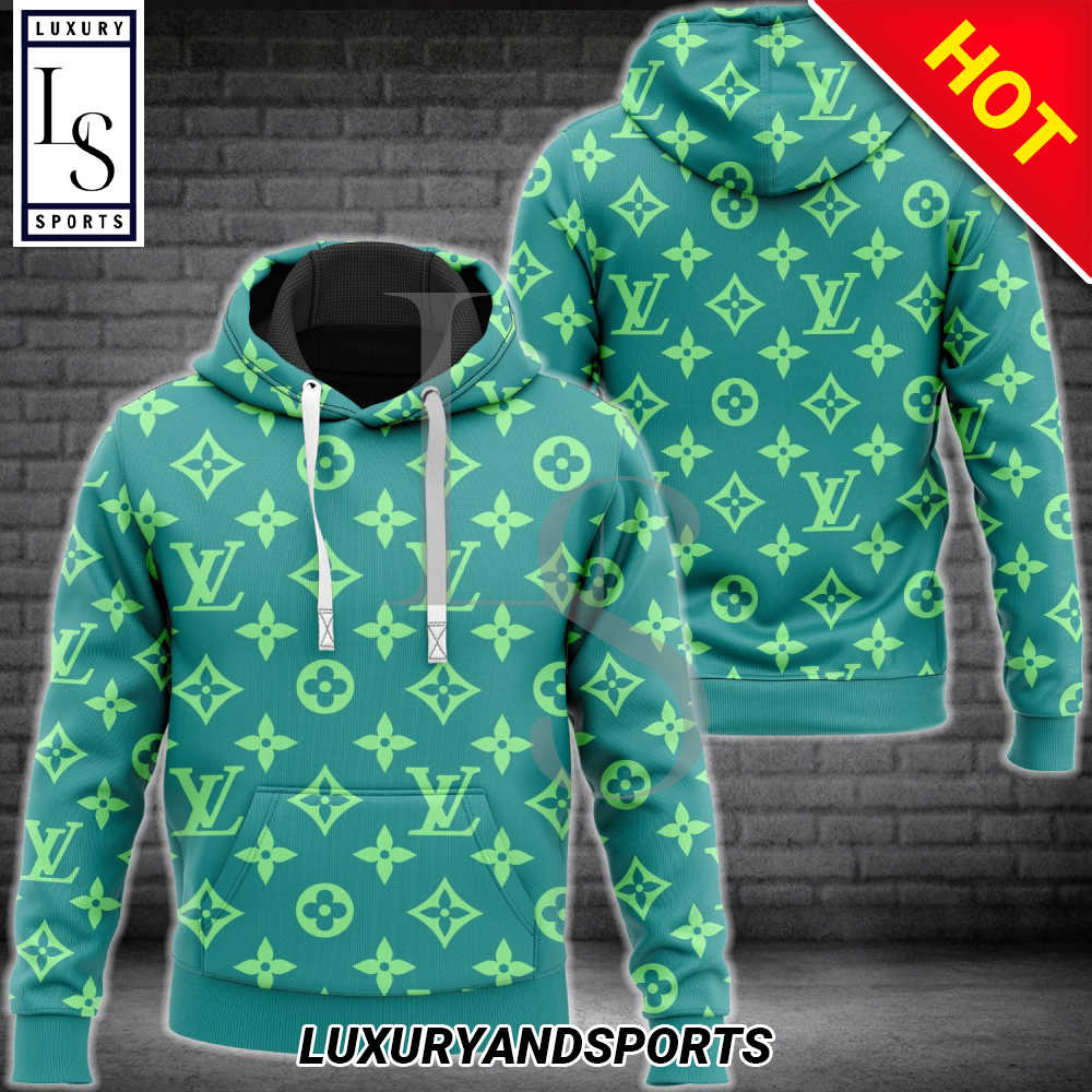 SALE] Louis Vuitton Green Logo Fashion Luxury Brand Hoodie - Luxury &  Sports Store