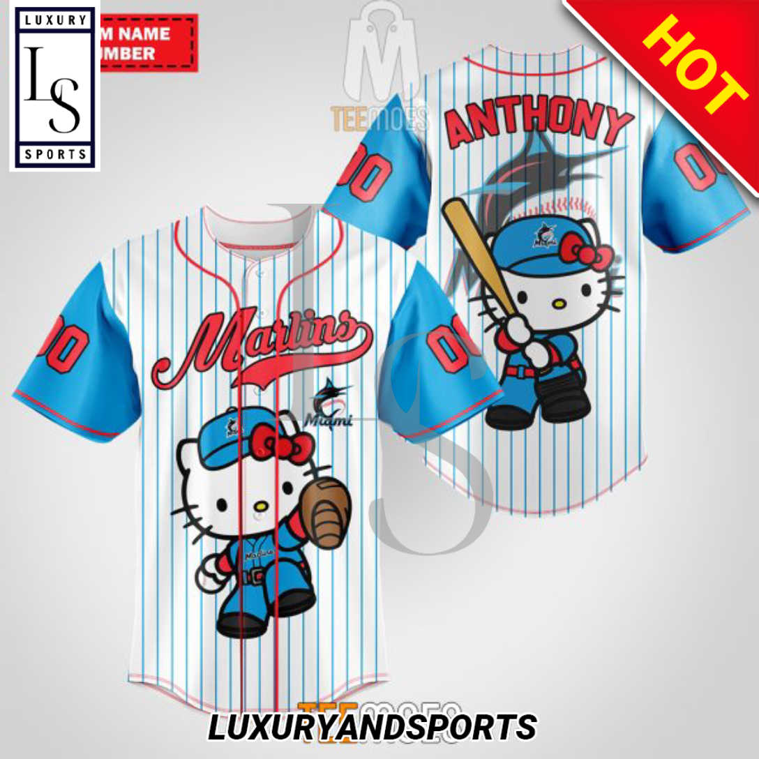 Detroit Tigers Special Hello Kitty Design Baseball Jersey Premium