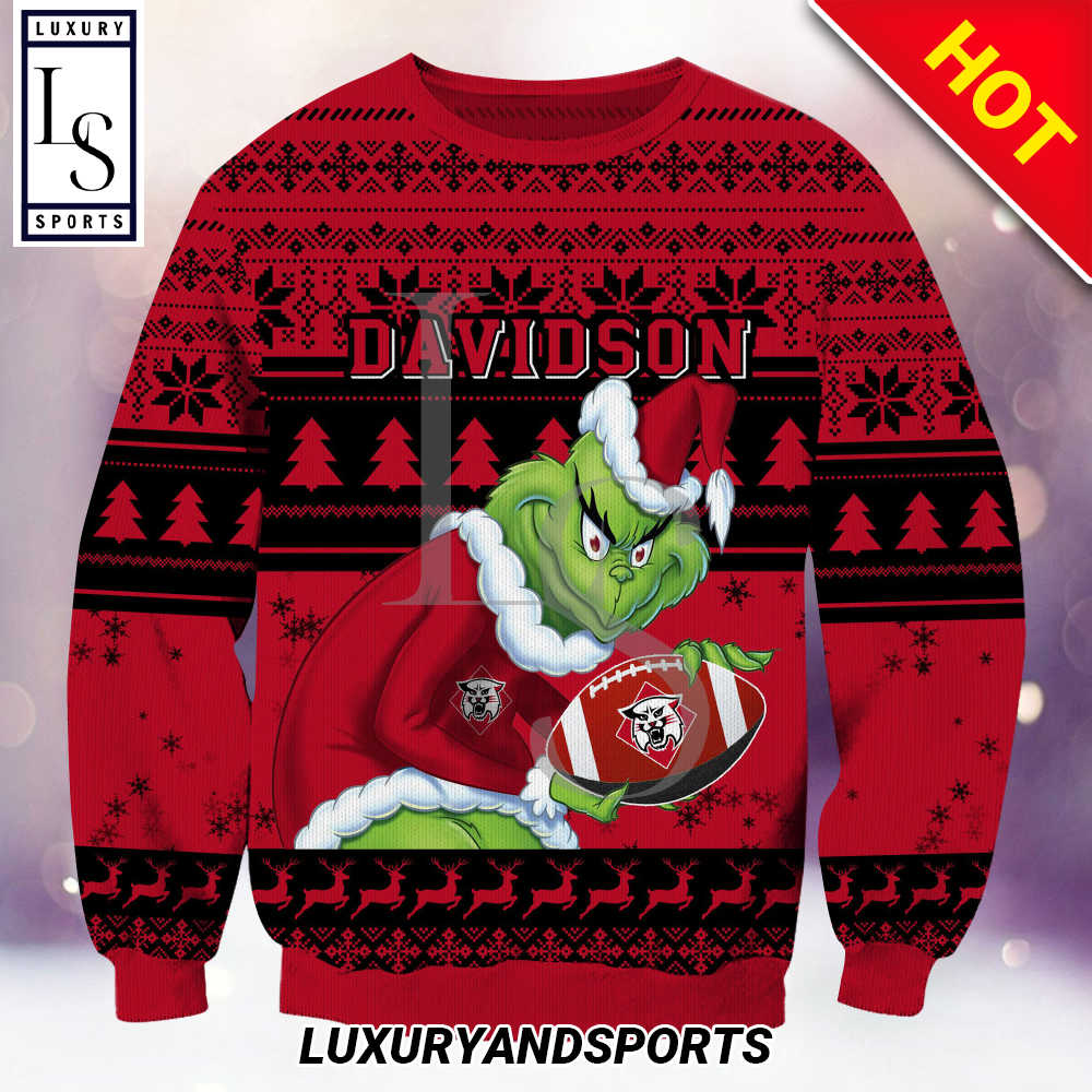 NCAA Davidson Wildcats Grinch Christmas Ugly Sweater AKT.jpg