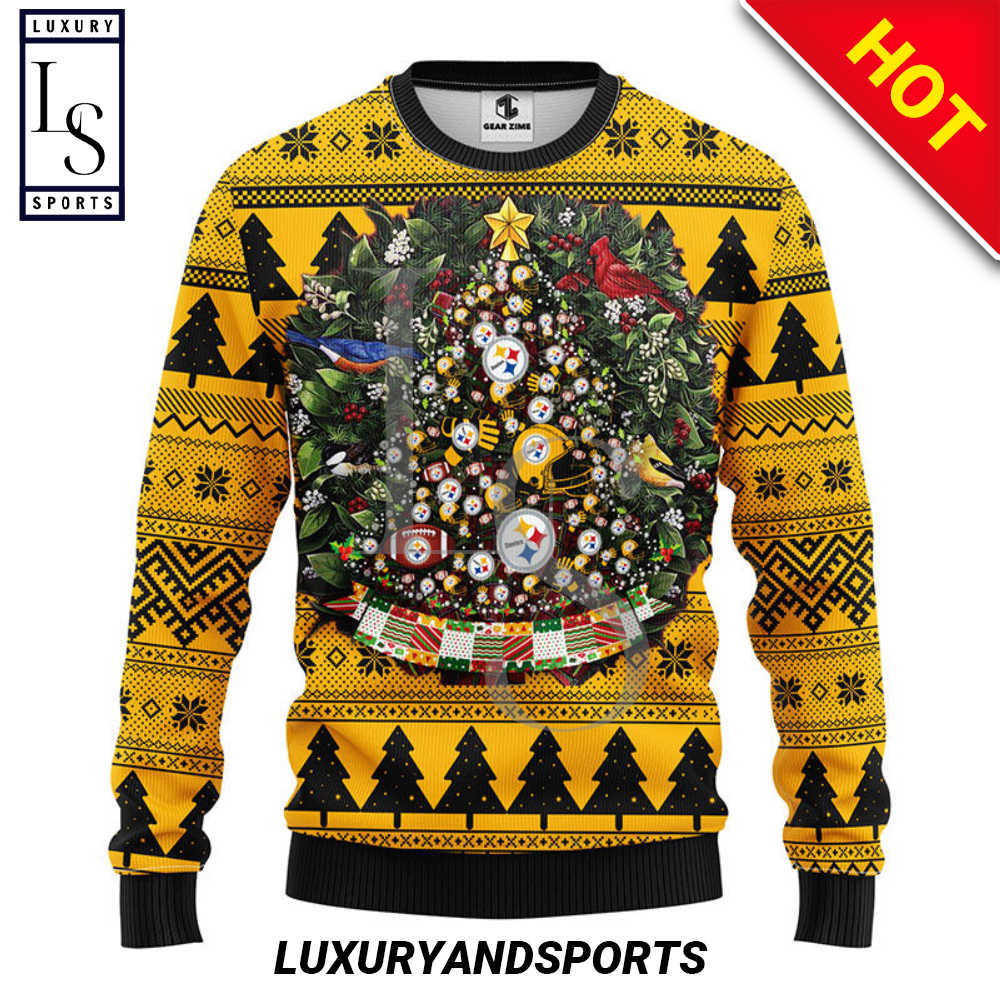 Pittsburgh Steelers Tree Ball Christmas Ugly Sweater wddVX.jpg