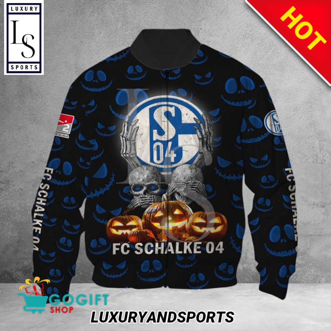 Schalke Bundesliga Halloween Pumpkin Bomber Jacket RXyf.jpg