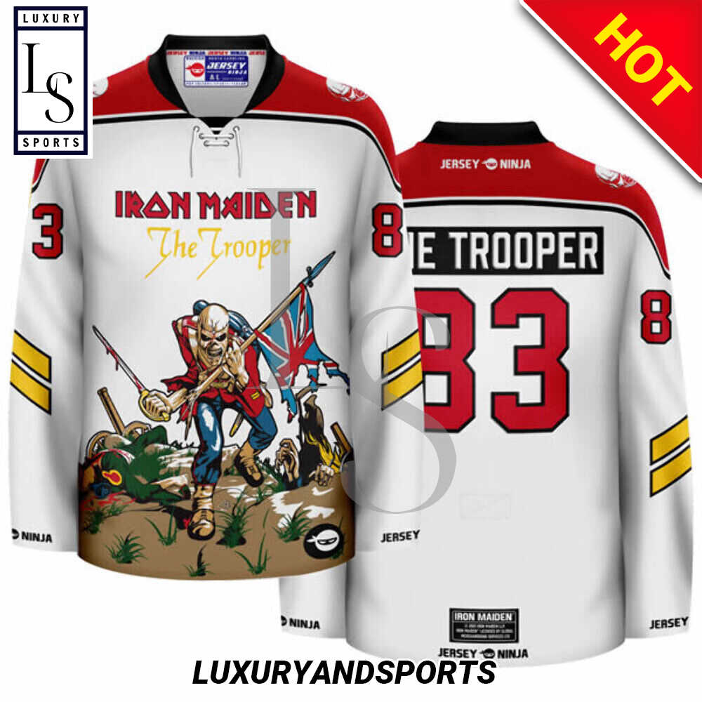 Iron Maiden The Trooper Sub White Hockey Jersey Uof.jpg