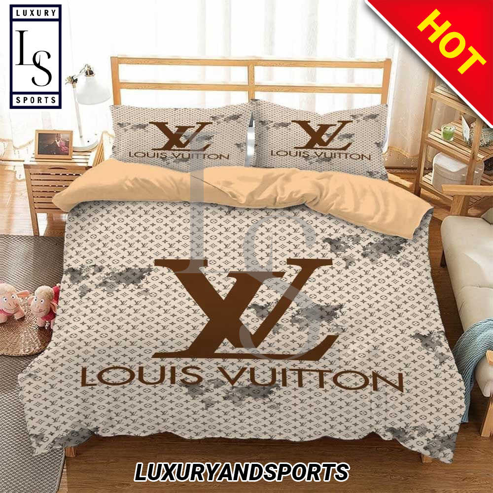 Louis Vuitton Snake Logo Luxury Brand Bedding Set Bedspread Duvet